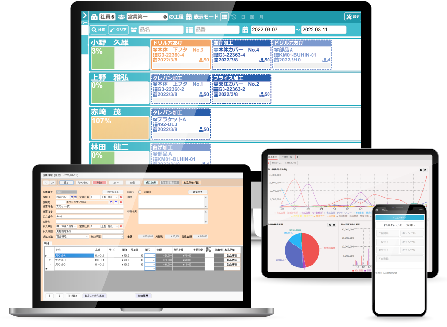 小規模金属加工業向け生産管理システムAssist